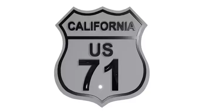 Sign California US 17 3D model