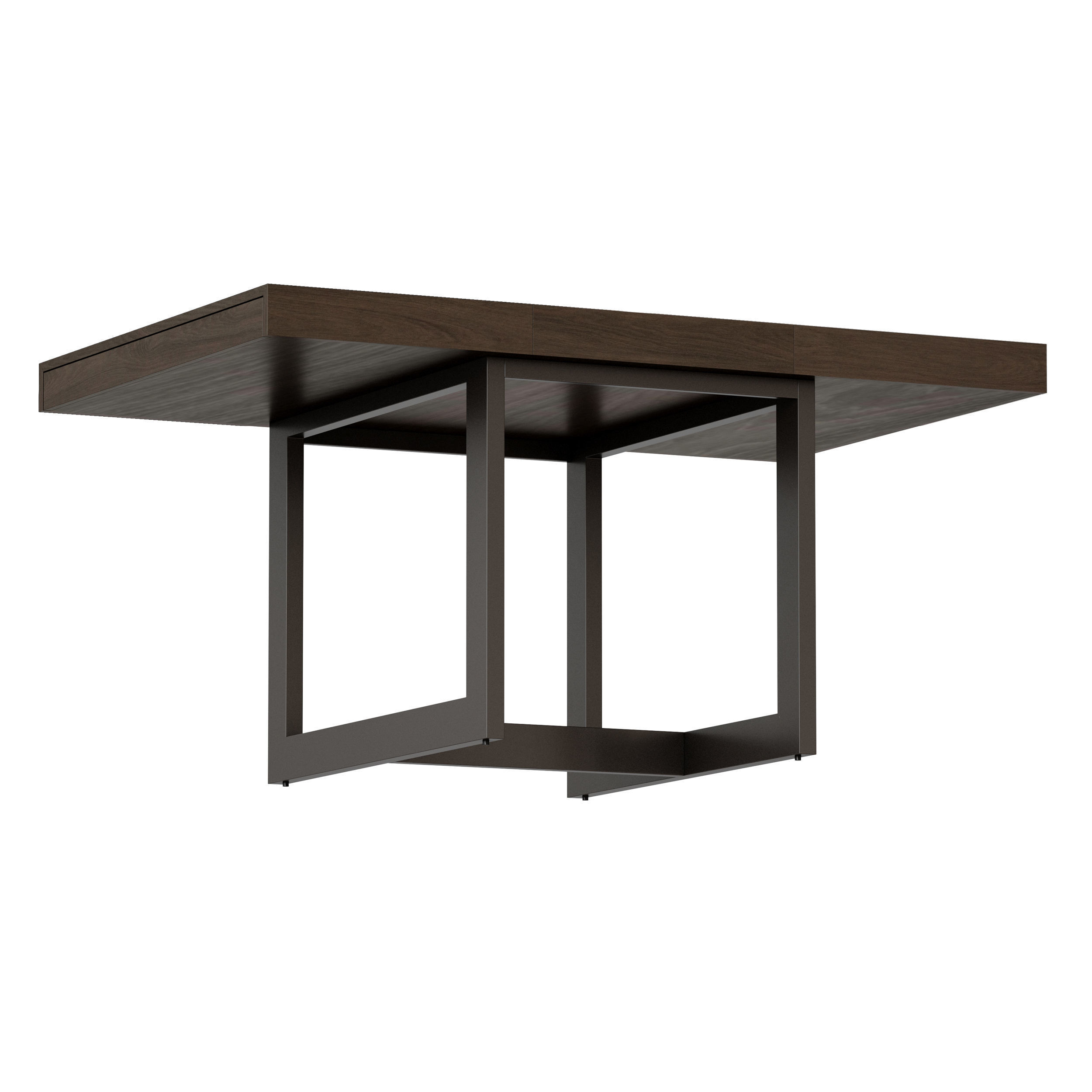 Archive Square Extension Dining Table Open Crate and Barrel Low-poly 3D model_2