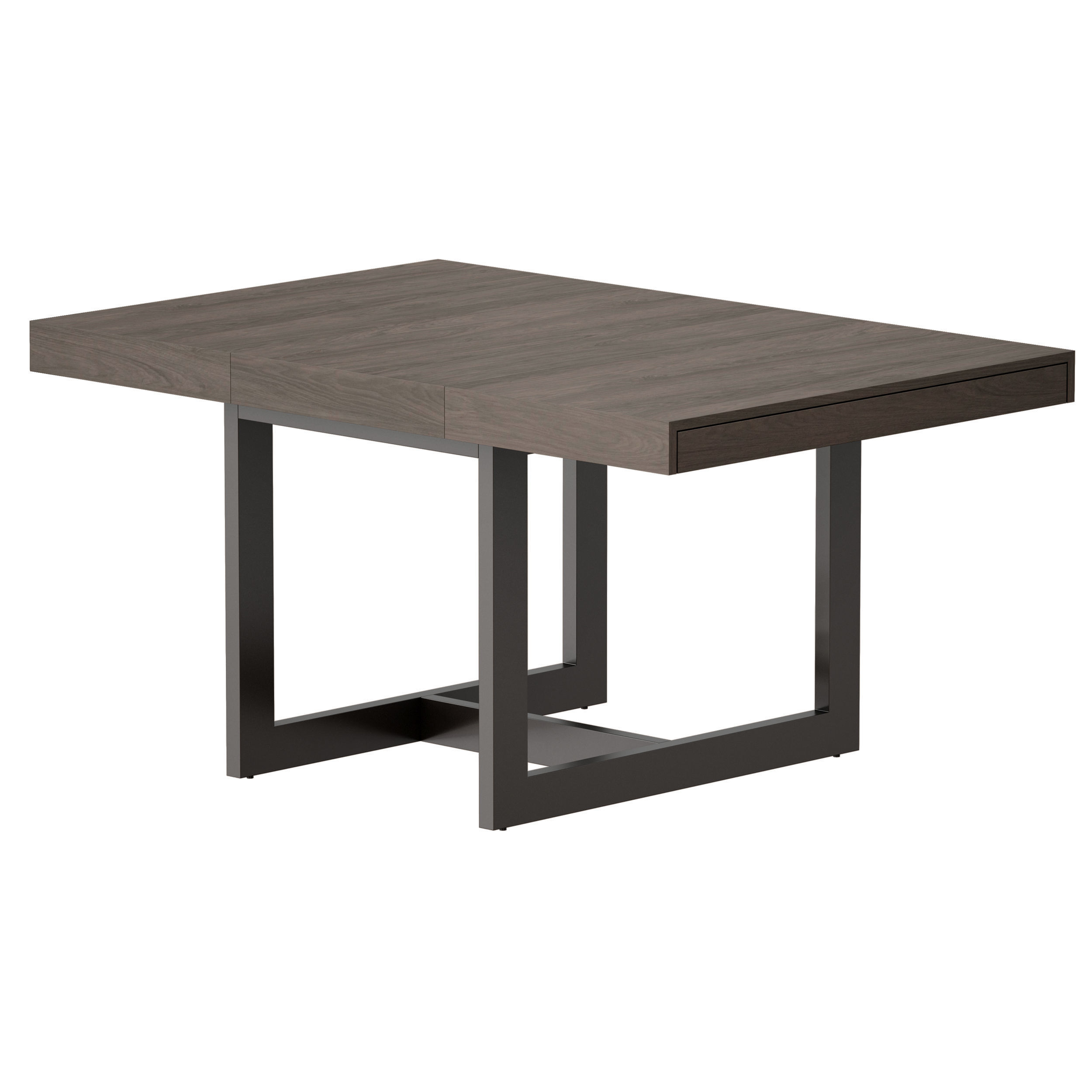 Archive Square Extension Dining Table Open Crate and Barrel Low-poly 3D model_7