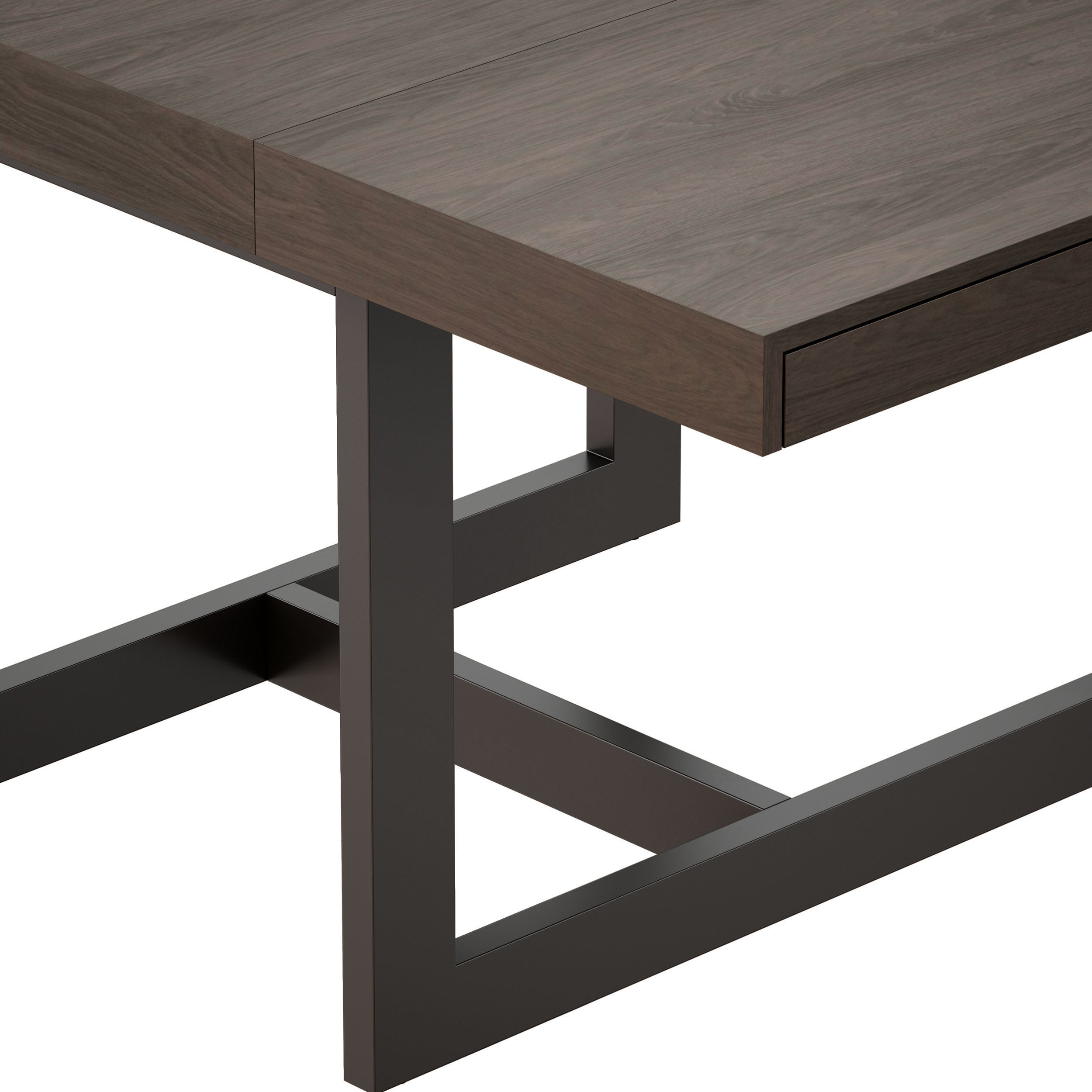 Archive Square Extension Dining Table Open Crate and Barrel Low-poly 3D model_8