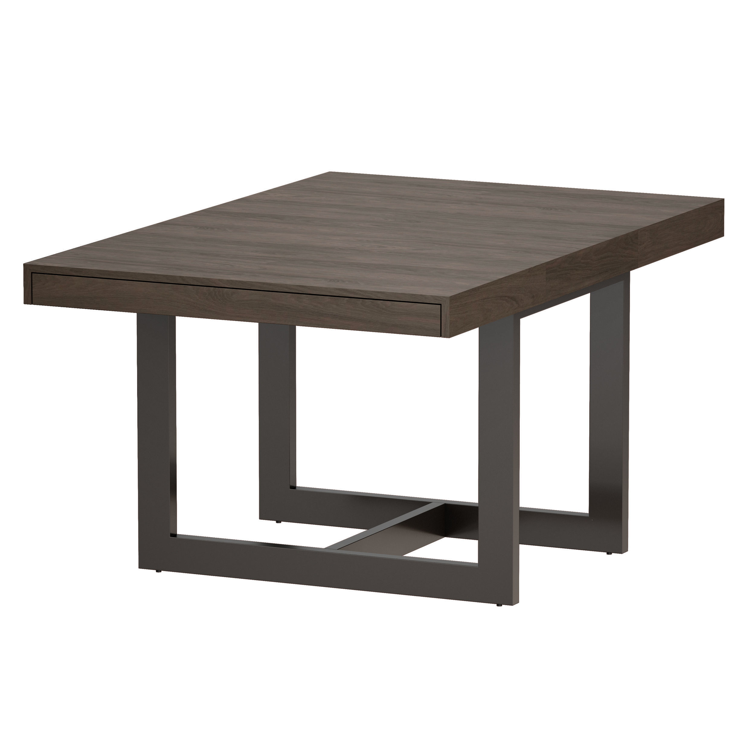 Archive Square Extension Dining Table Open Crate and Barrel Low-poly 3D model_4