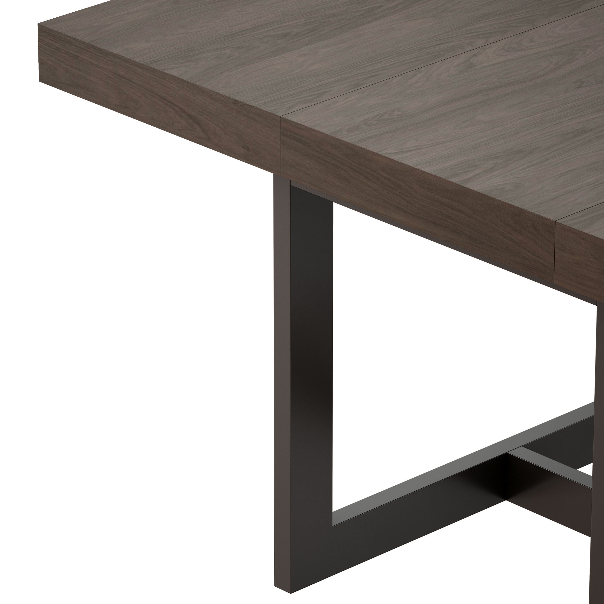 Archive Square Extension Dining Table Open Crate and Barrel Low-poly 3D model_9