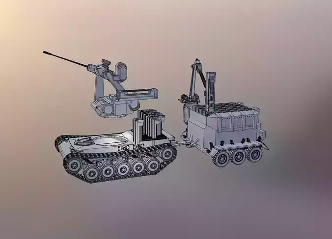 Military Tank Vehicle Robot Loader 3D model