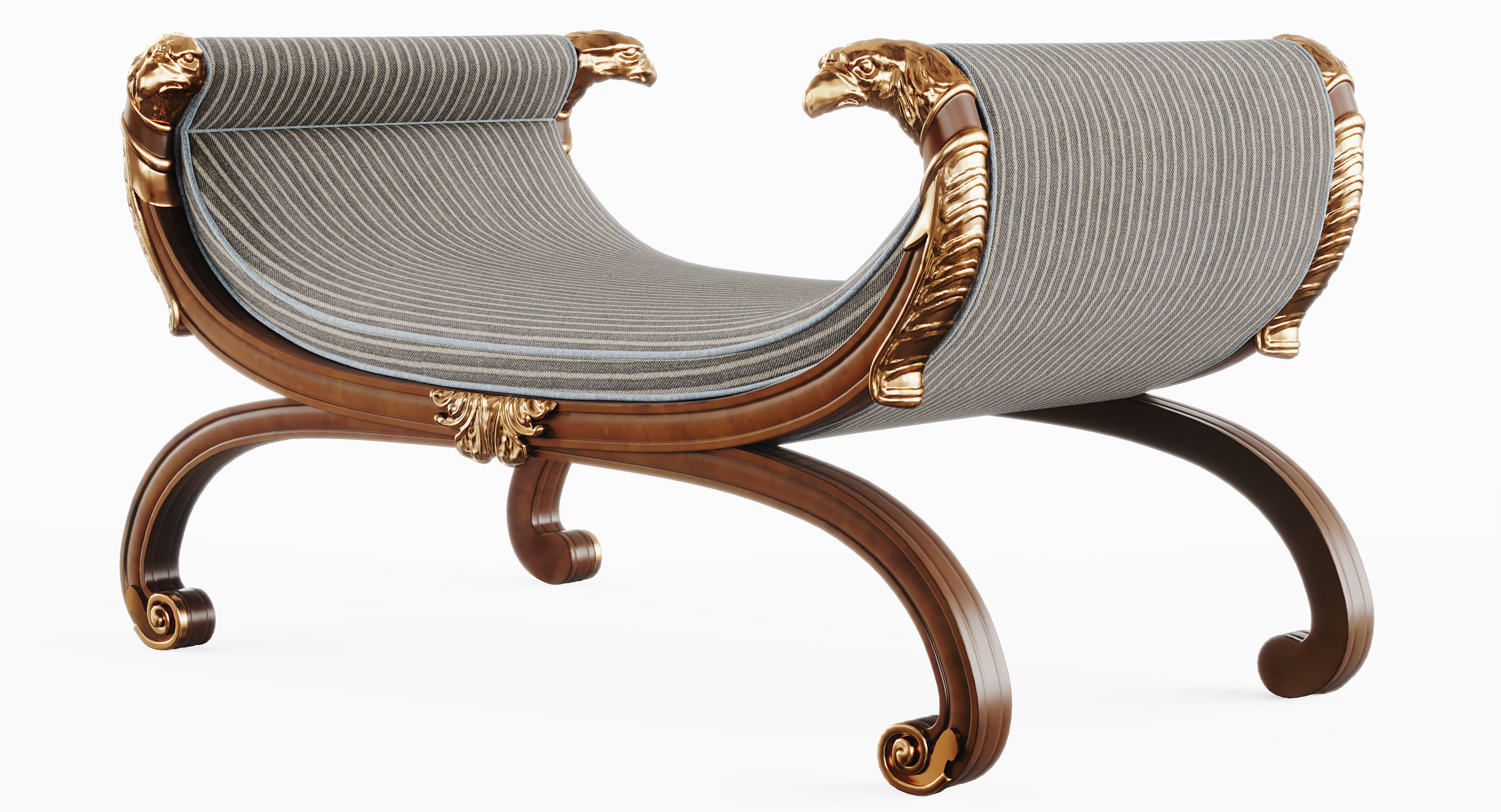 Regency Bench 3D model_3