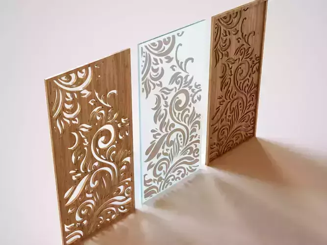 Partition three metal panels