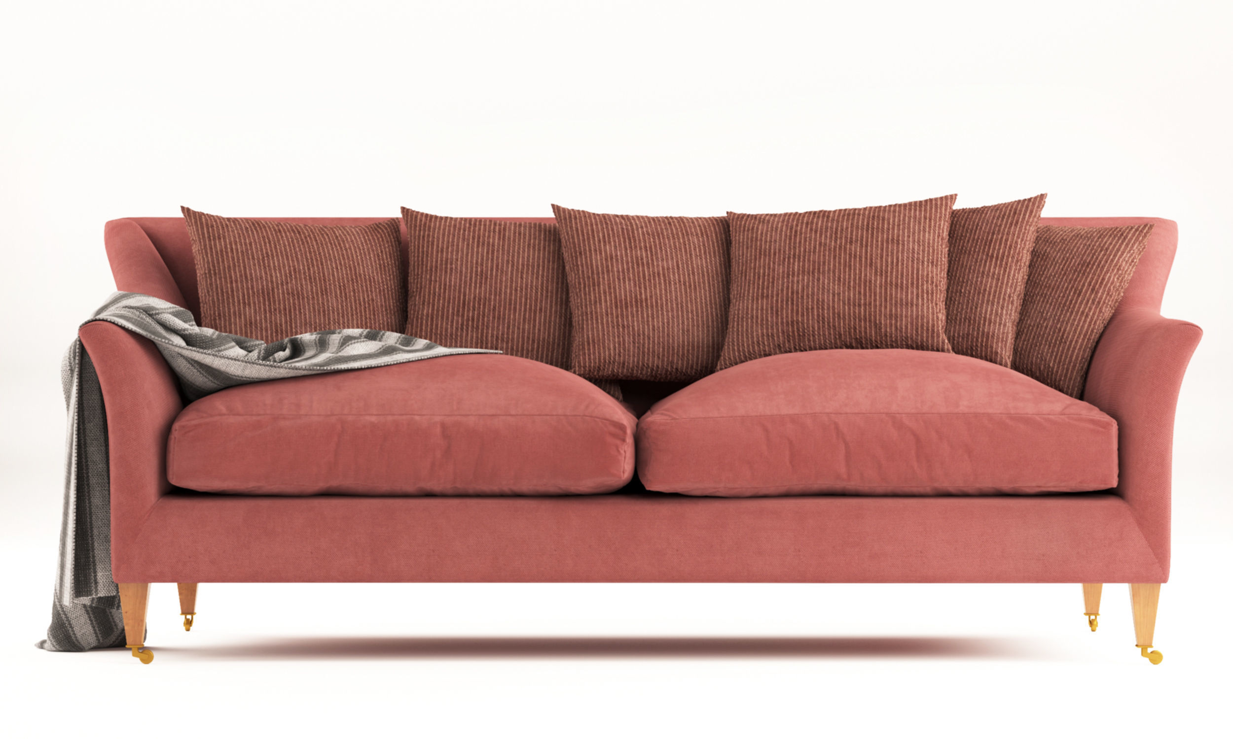 Luxury Rose Uniake curved back 2 seater Sofa 3D model_7