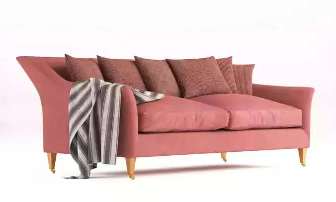 Luxury Rose Uniake curved back 2 seater Sofa