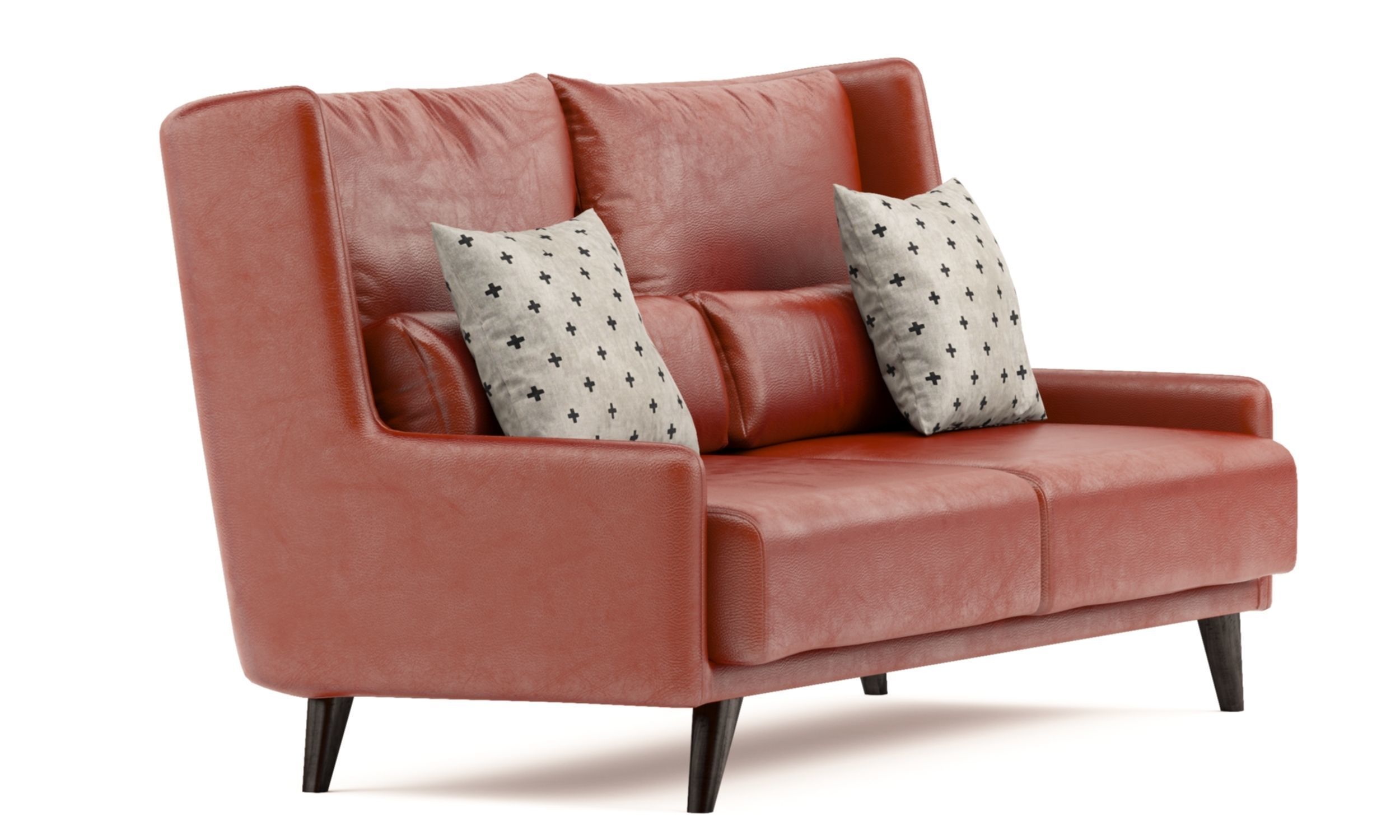 ONYX Leather SOFA with cushions and bolsters 3D model_5