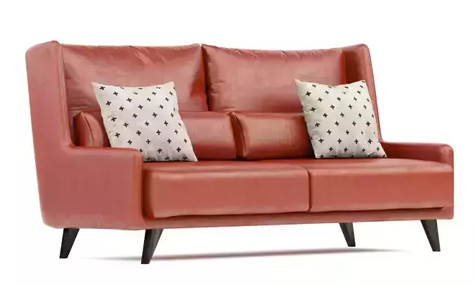 ONYX Leather SOFA with cushions and bolsters