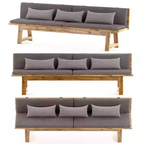 Wooden base modern sofa seating