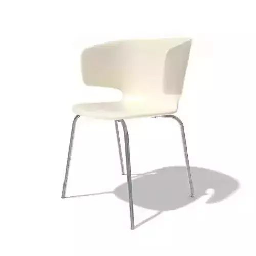 White Modern Retro Chair
