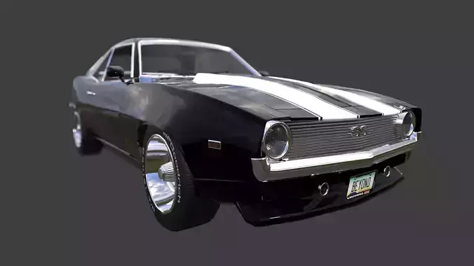 Chevrolet Camaro SS 1969 Low-poly 3D model