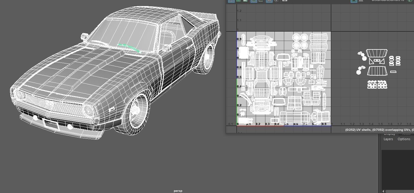 Chevrolet Camaro SS 1969 Low-poly 3D model_12
