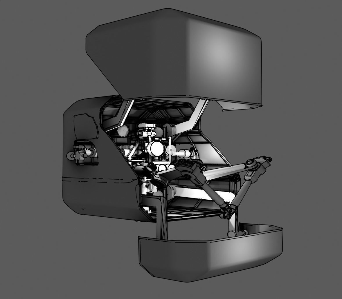 Mini Satellite Laser Shield Design 3D model_2