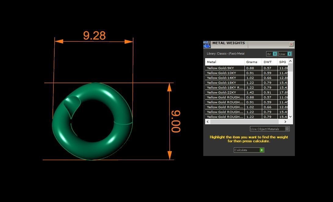 Figaro Cuban Chain Link Rounded Frame 9mm Width 3D print model_10