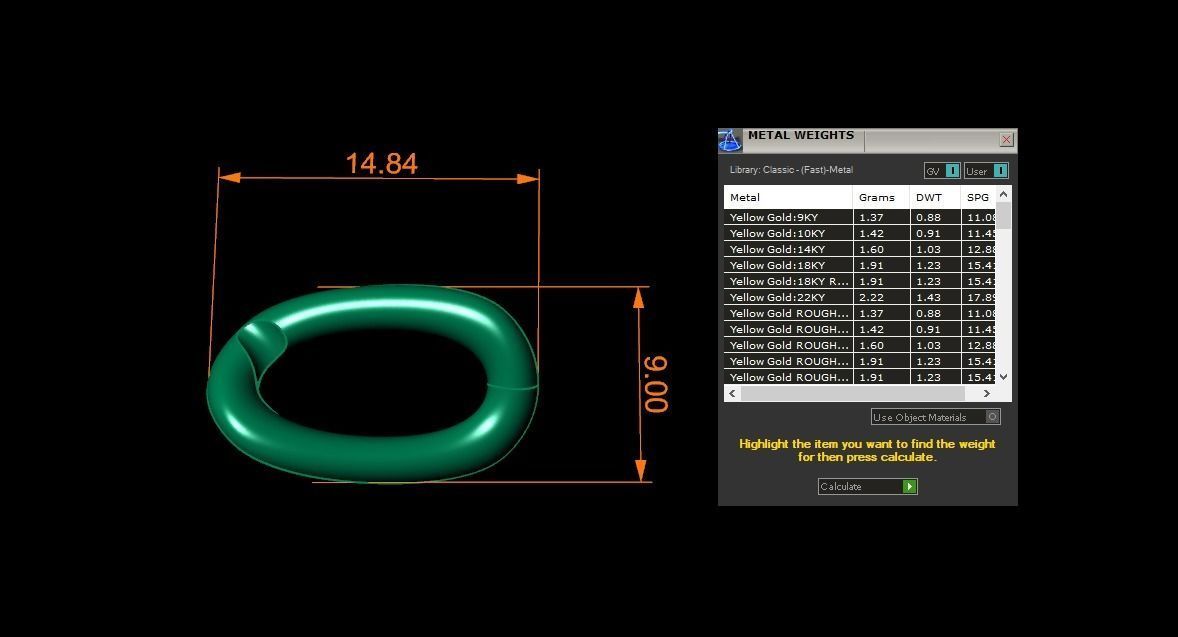 Figaro Cuban Chain Link Rounded Frame 9mm Width 3D print model_11