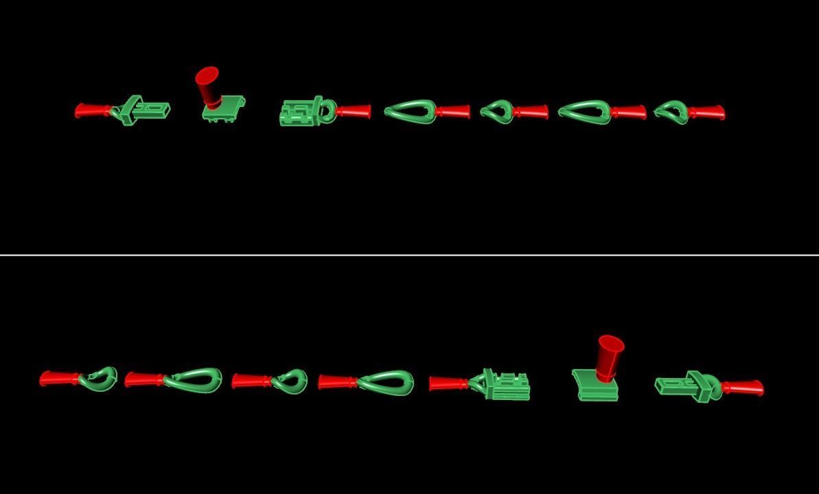 Figaro Cuban Chain Link Rounded Frame 9mm Width 3D print model_13