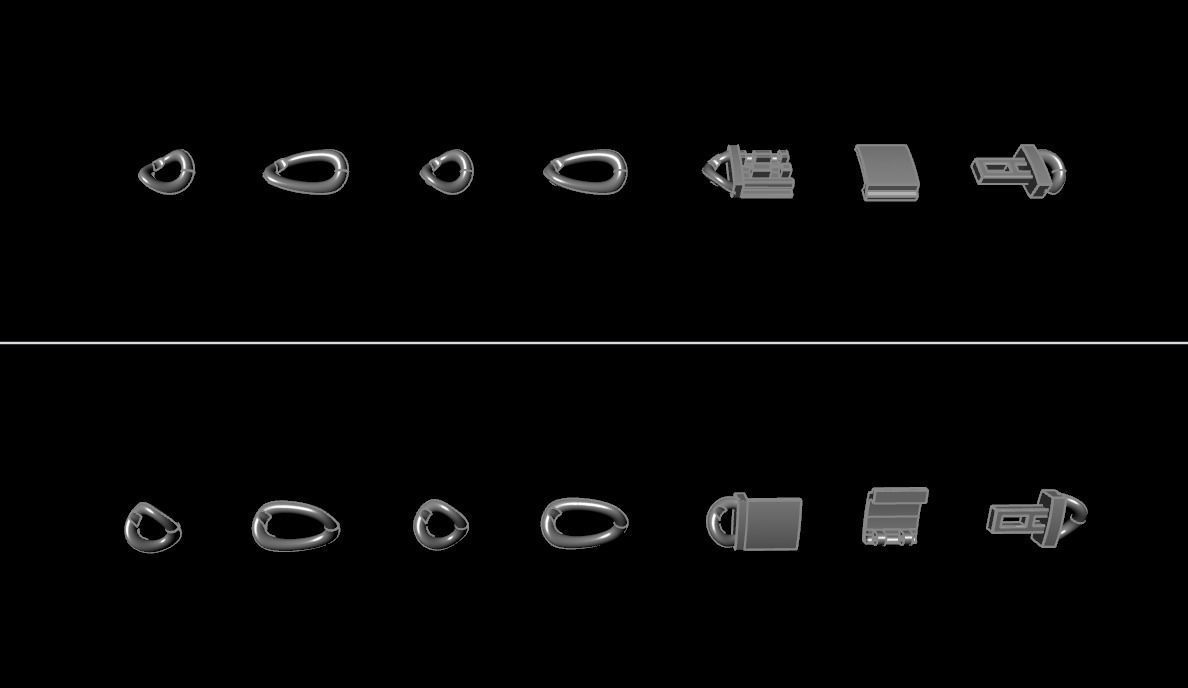 Figaro Cuban Chain Link Rounded Frame 9mm Width 3D print model_15