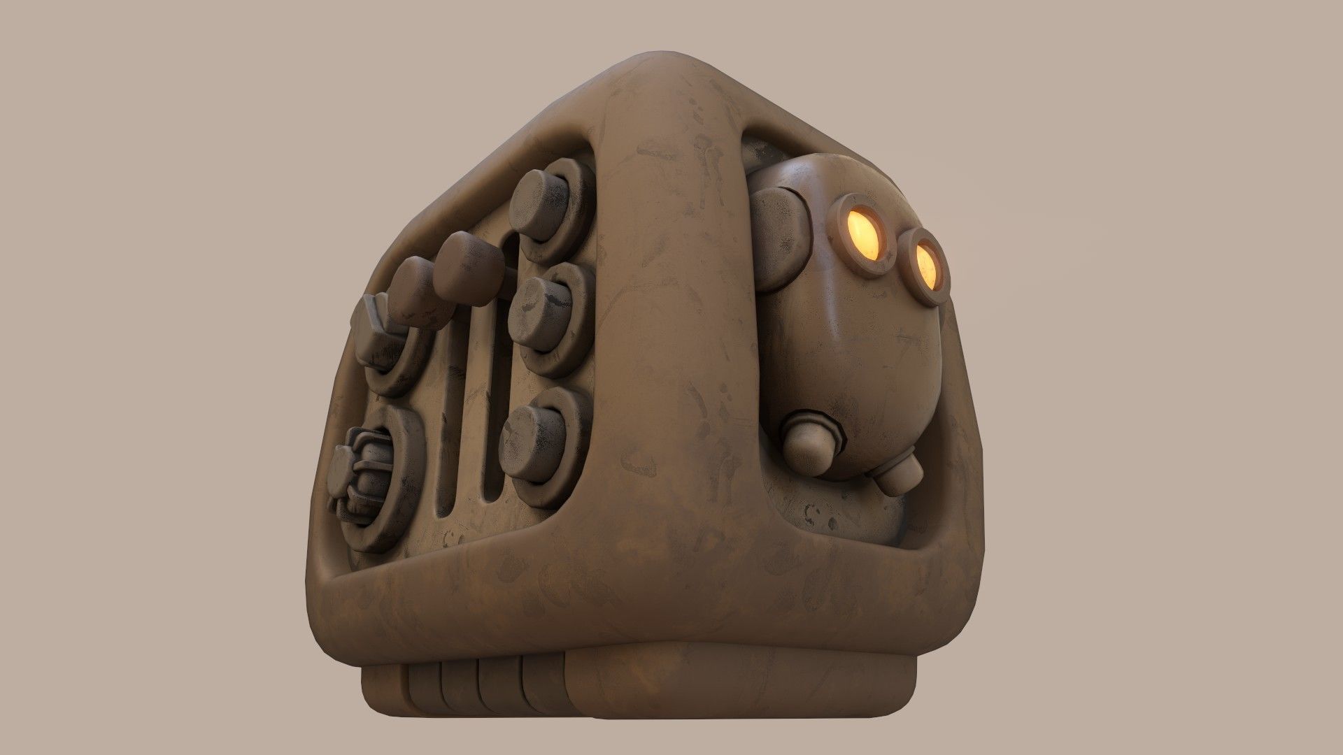 Stylized Imp Toaster Low-poly 3D model_4