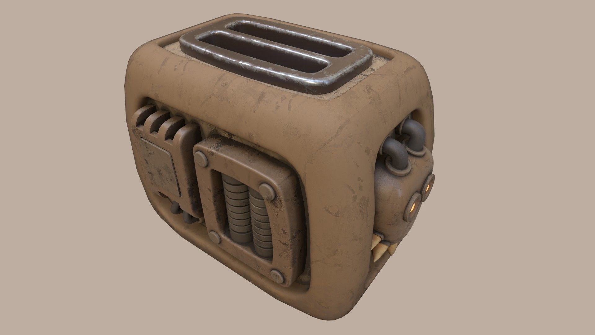 Stylized Imp Toaster Low-poly 3D model_7