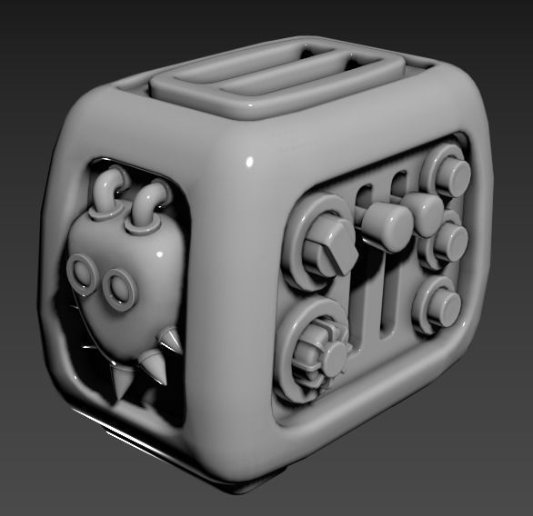 Stylized Imp Toaster Low-poly 3D model_21