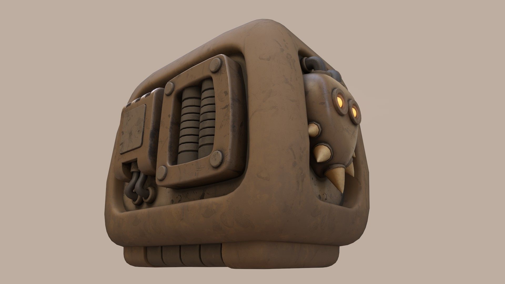 Stylized Imp Toaster Low-poly 3D model_6