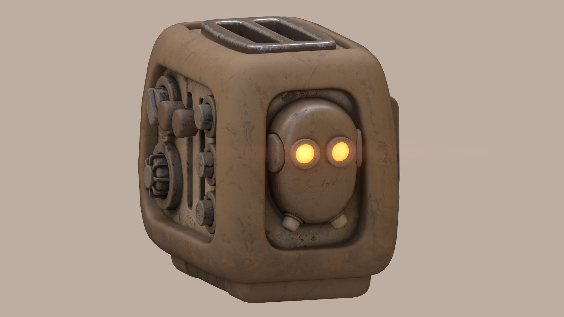 Stylized Imp Toaster Low-poly 3D model_16