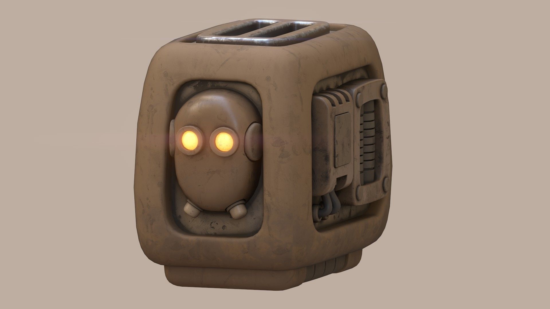 Stylized Imp Toaster Low-poly 3D model_17