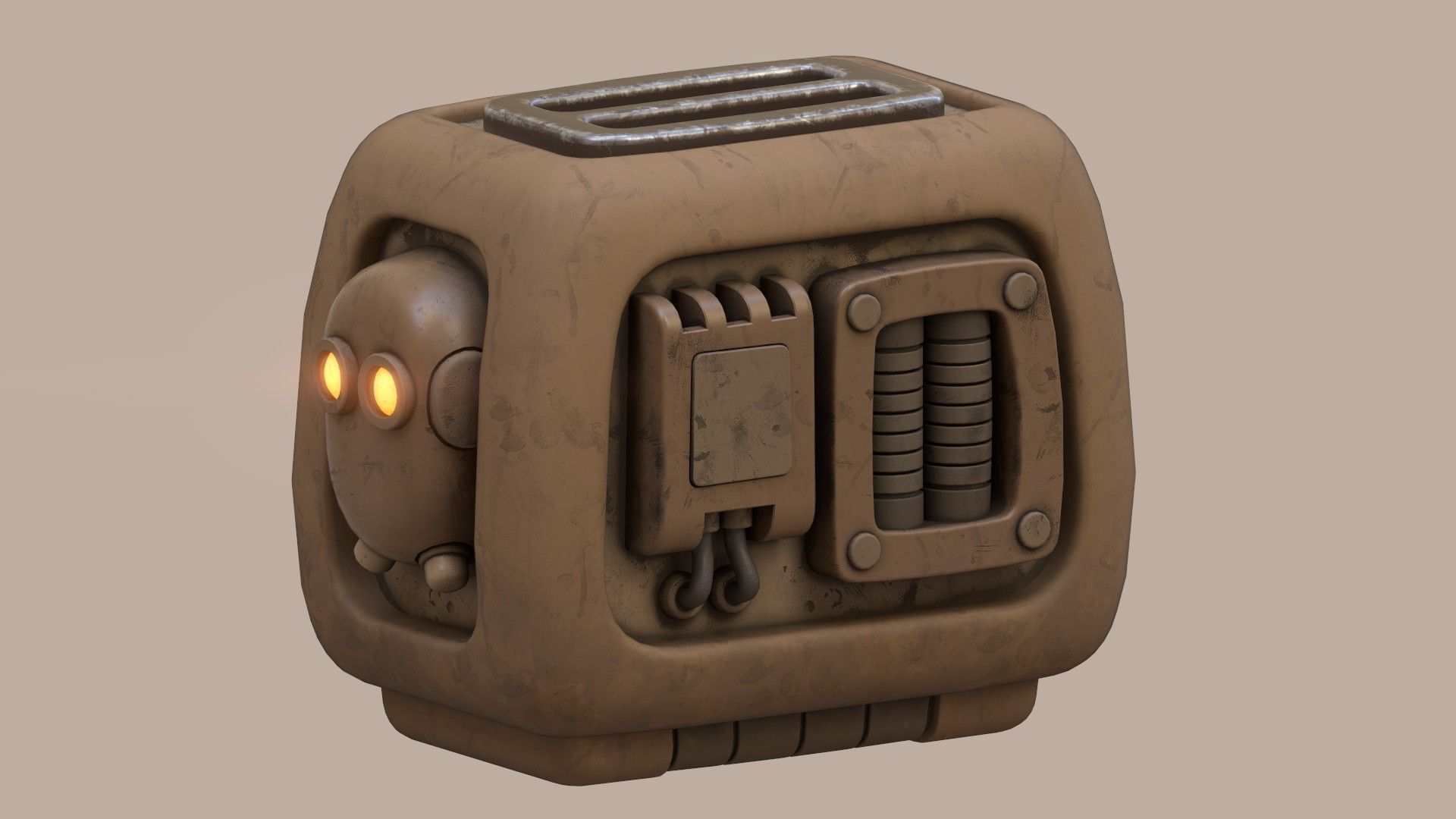 Stylized Imp Toaster Low-poly 3D model_13