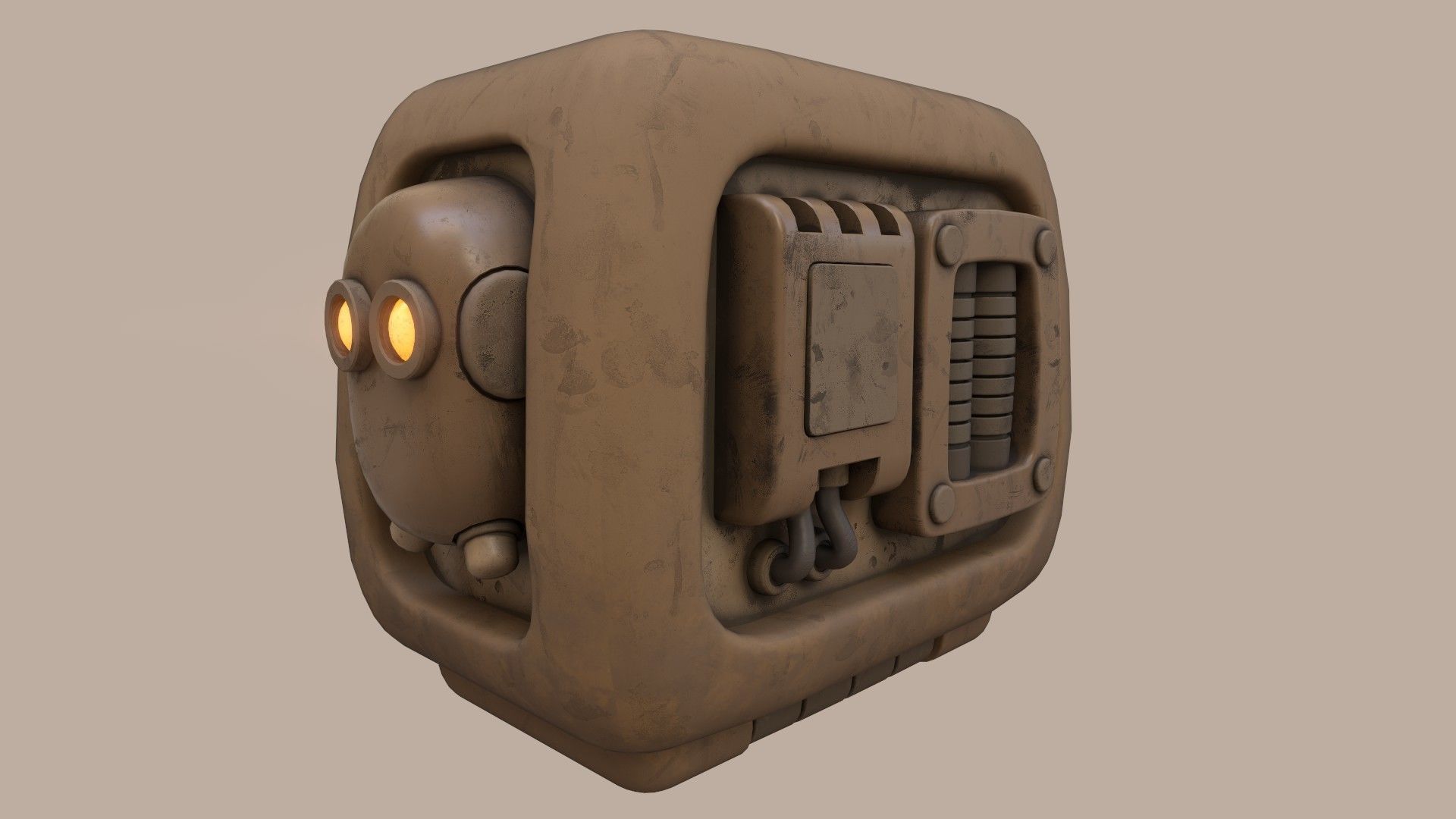 Stylized Imp Toaster Low-poly 3D model_10