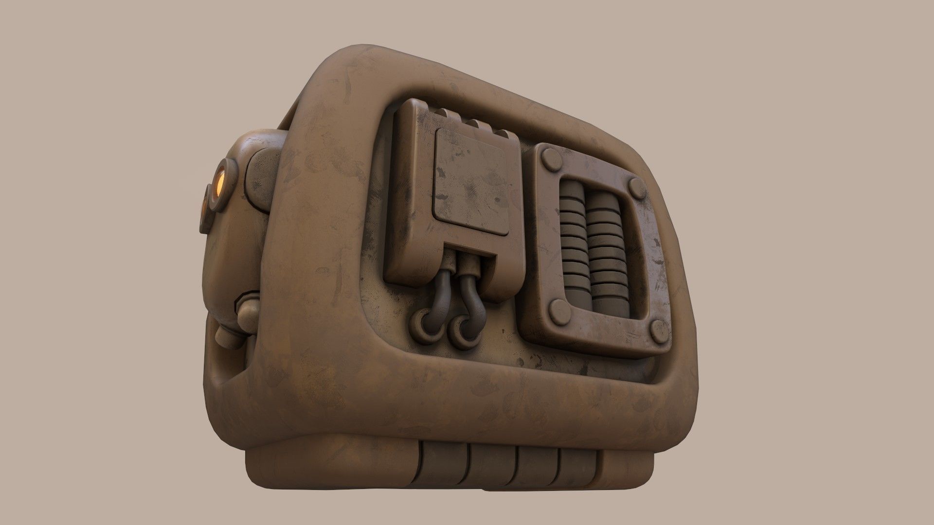 Stylized Imp Toaster Low-poly 3D model_3