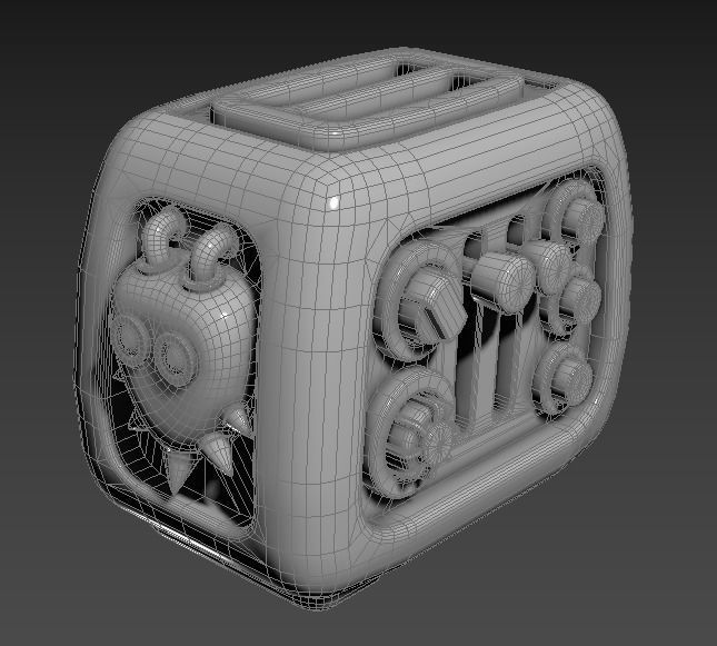 Stylized Imp Toaster Low-poly 3D model_22