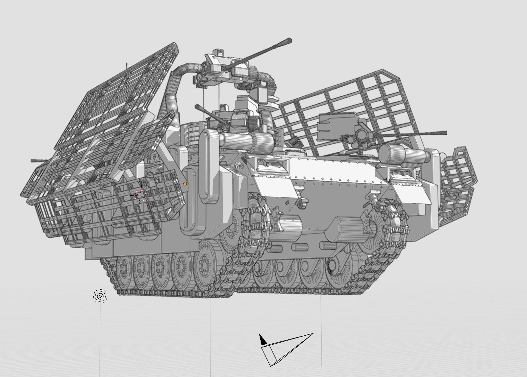 Fighting Vehicle with Armour Shield  3D model_4