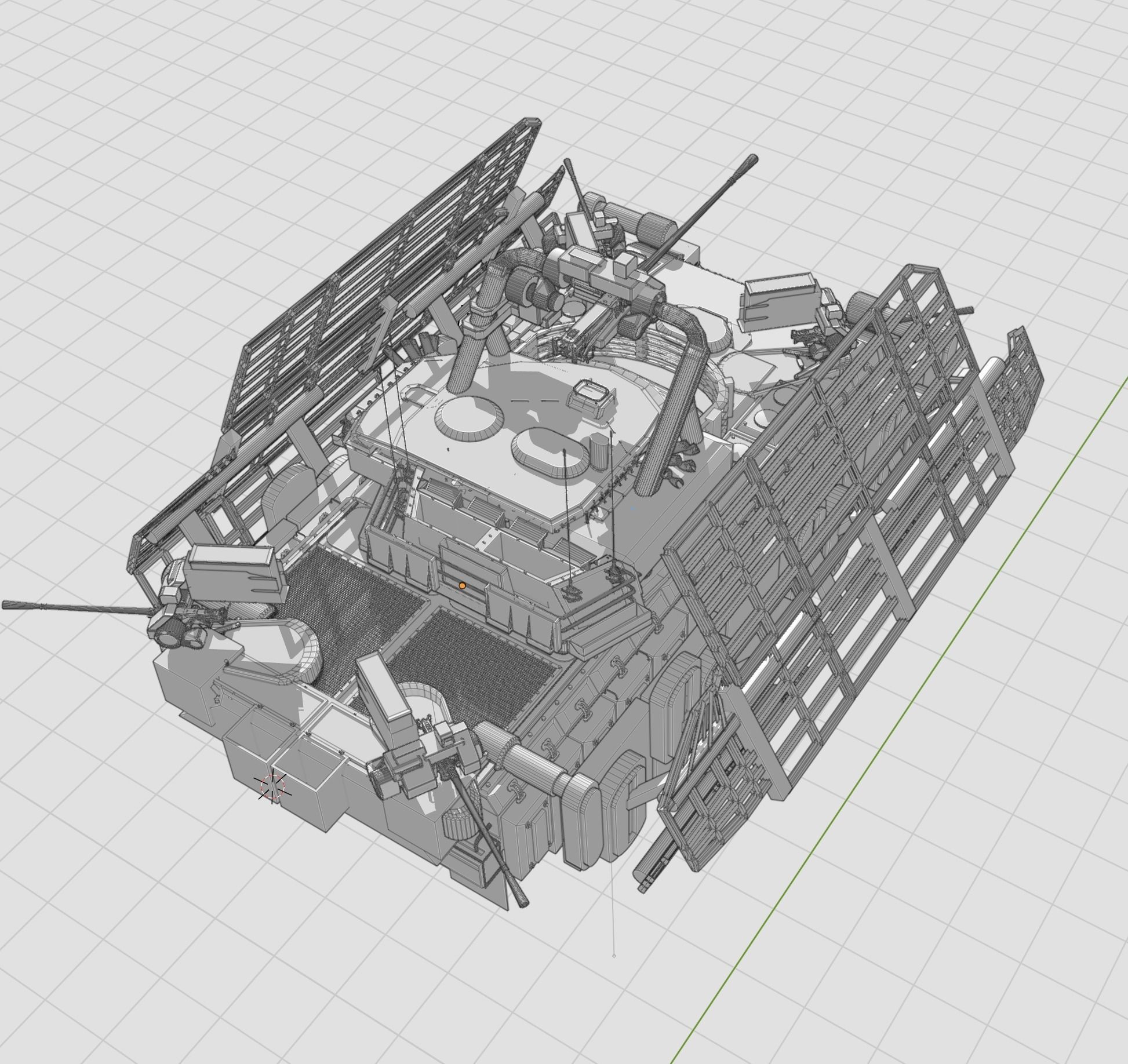 Fighting Vehicle with Armour Shield  3D model_2