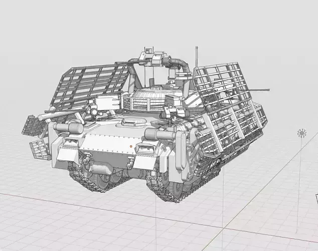 Fighting Vehicle with Armour Shield  3D model