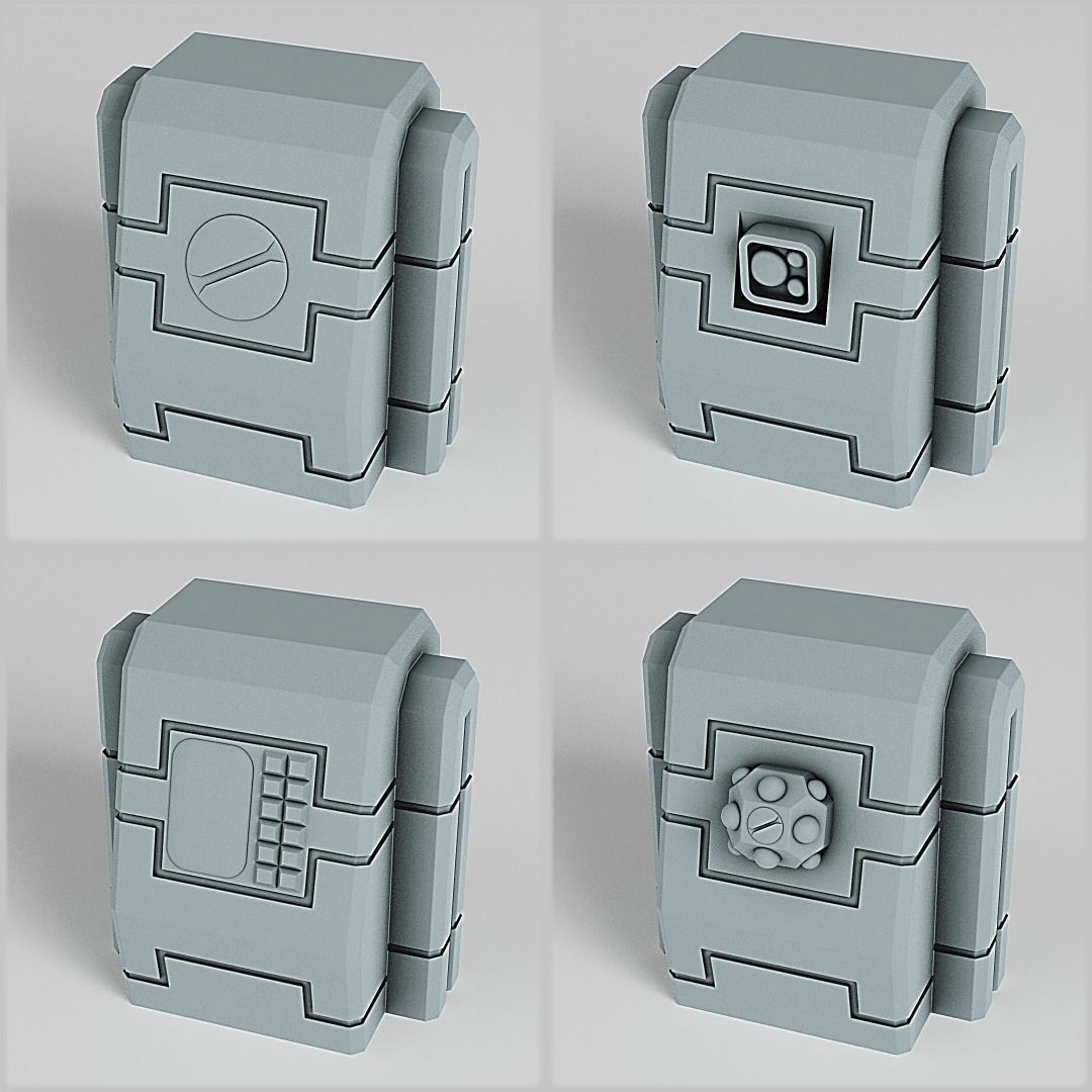 Modular Xeno Shield Wall 3D print model_6