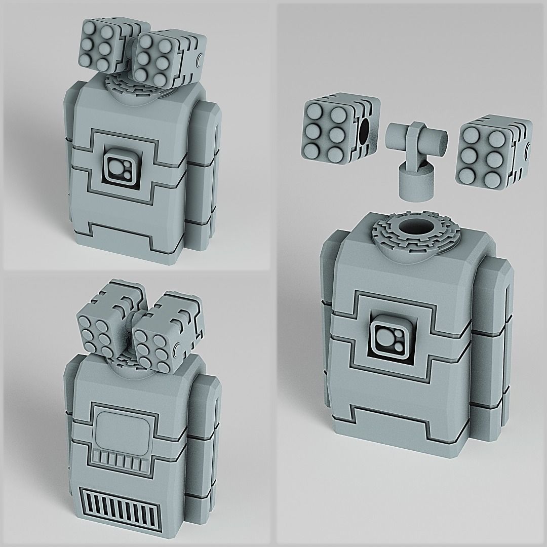 Modular Xeno Shield Wall 3D print model_5