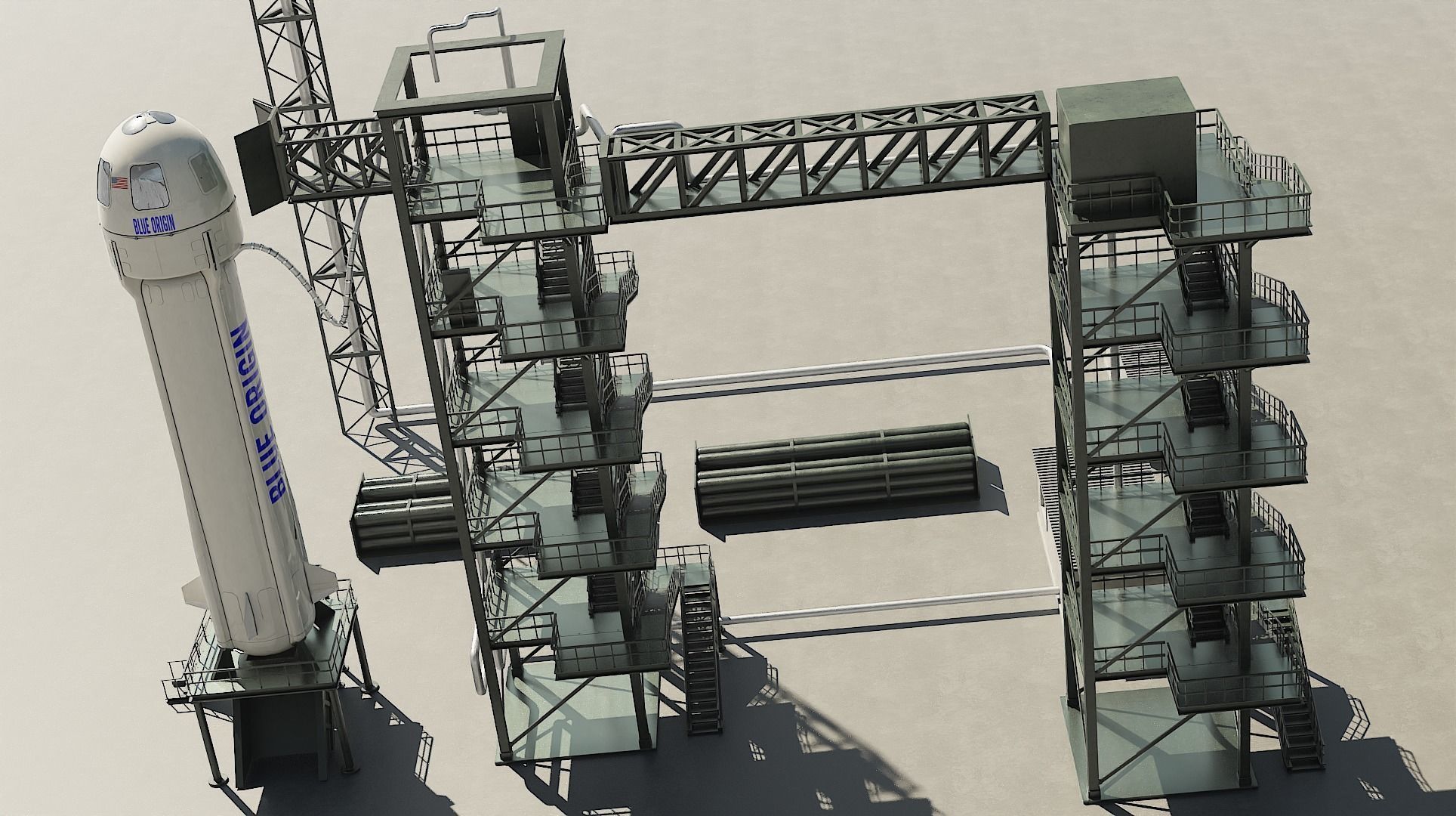 New Sheppard and launchpad 3D model_1