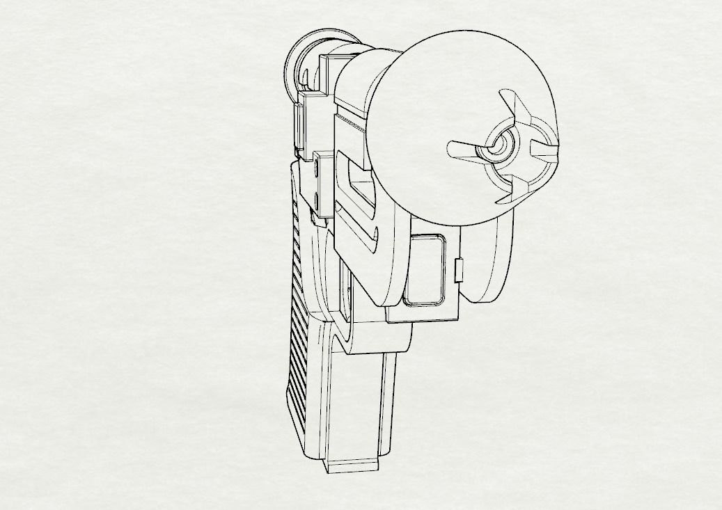 RK-3 Imperial hand blaster of Thrawnaccurate 3d print model 3D print model_10