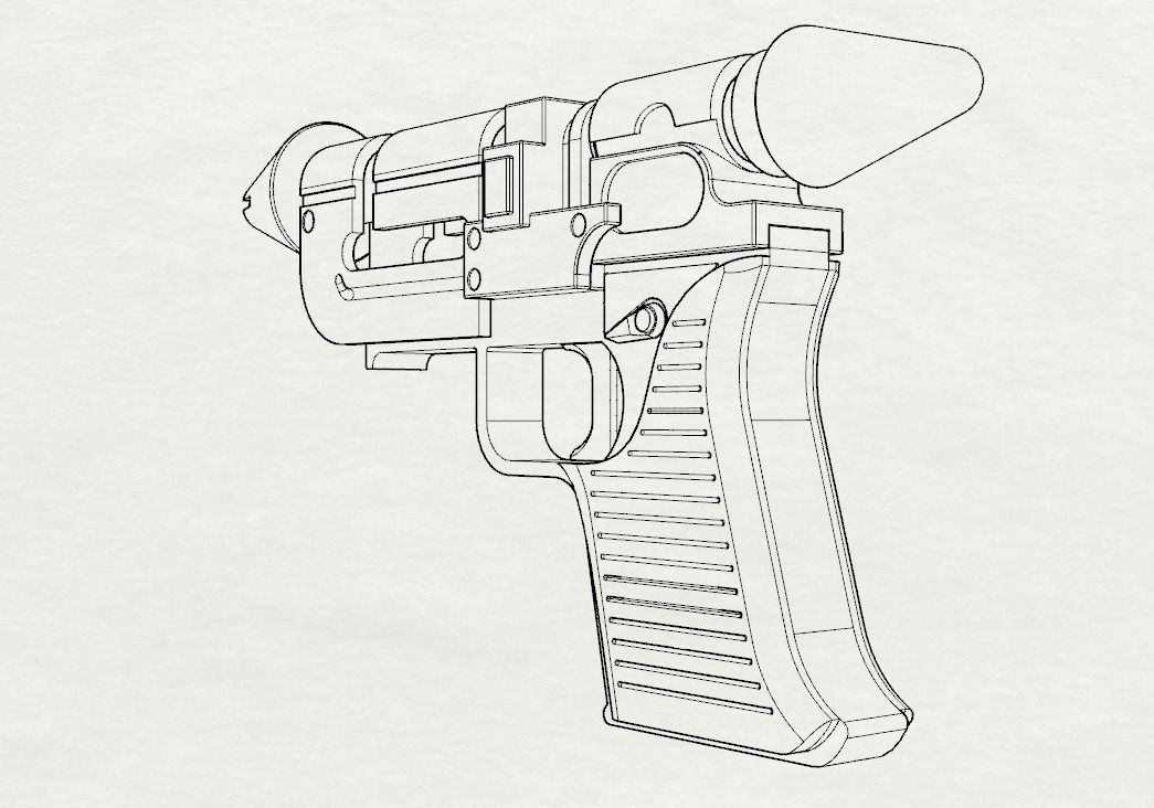 RK-3 Imperial hand blaster of Thrawnaccurate 3d print model 3D print model_8