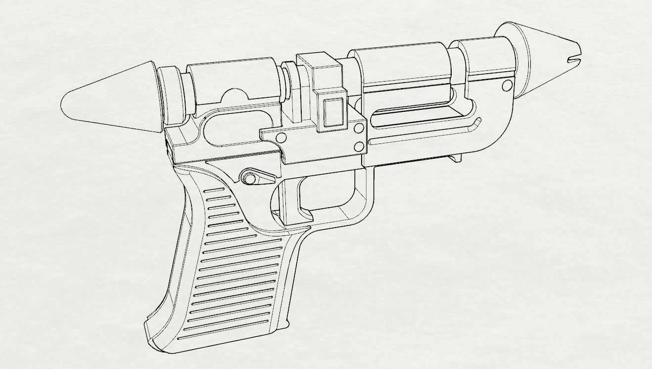RK-3 Imperial hand blaster of Thrawnaccurate 3d print model 3D print model_9