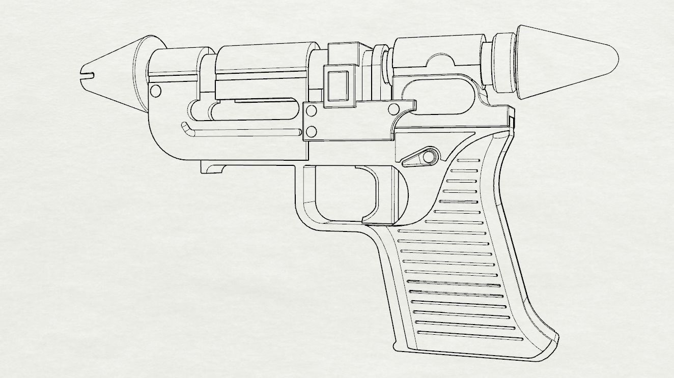 RK-3 Imperial hand blaster of Thrawnaccurate 3d print model 3D print model_7