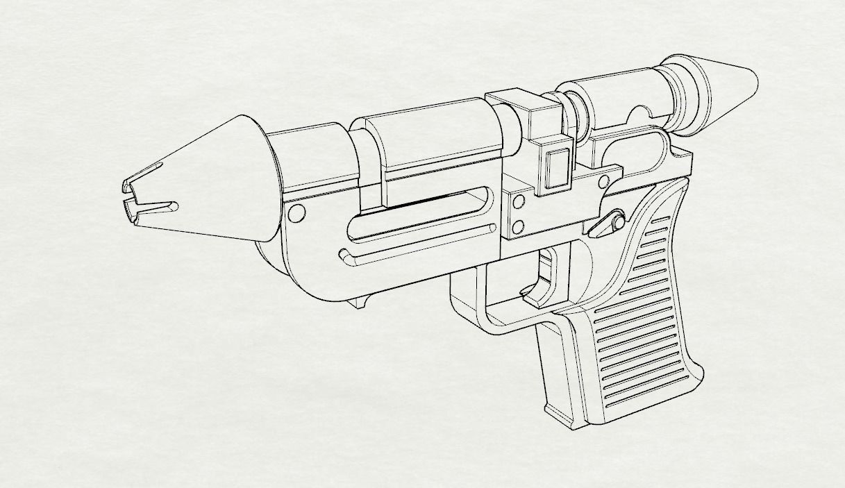 RK-3 Imperial hand blaster of Thrawnaccurate 3d print model 3D print model_12