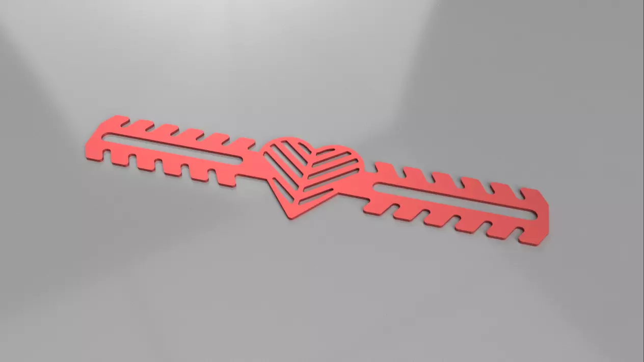 Heart Mask Strap 3D print model_0
