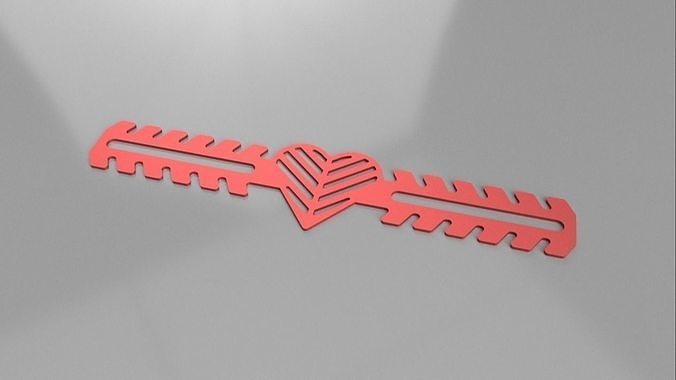 Heart Mask Strap 3D print model