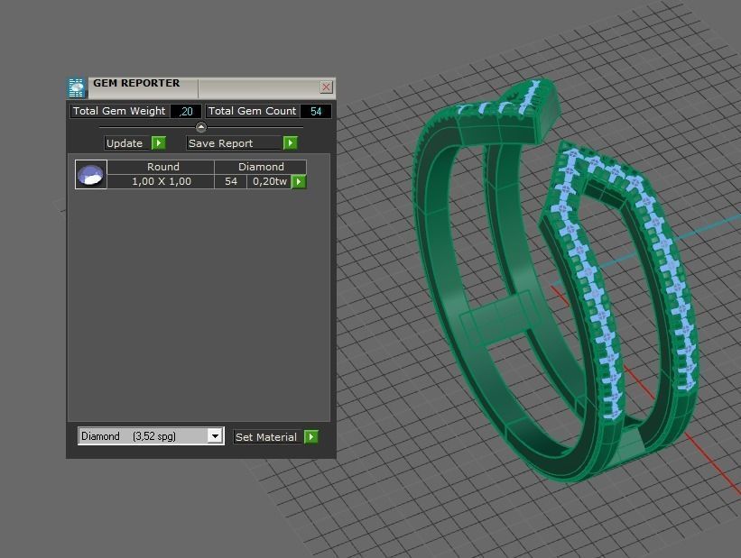 split shank gold ring with diamonds 3D print model_17