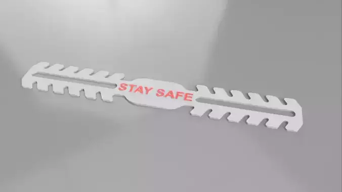 Stay Safe Mask Strap 3D print model