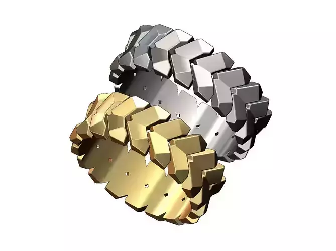 Truck tire pattern ring US size 5to13 3D print model
