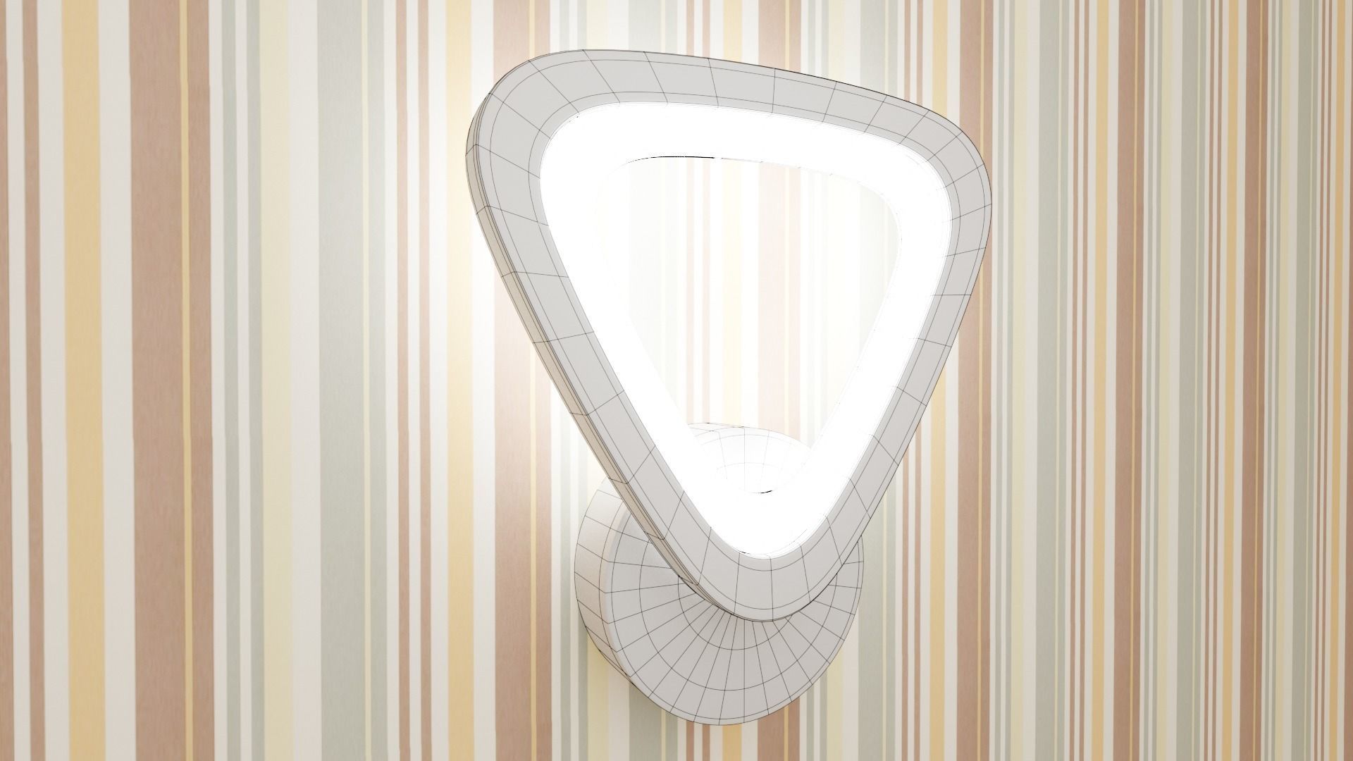 Led wall light 3D model_2