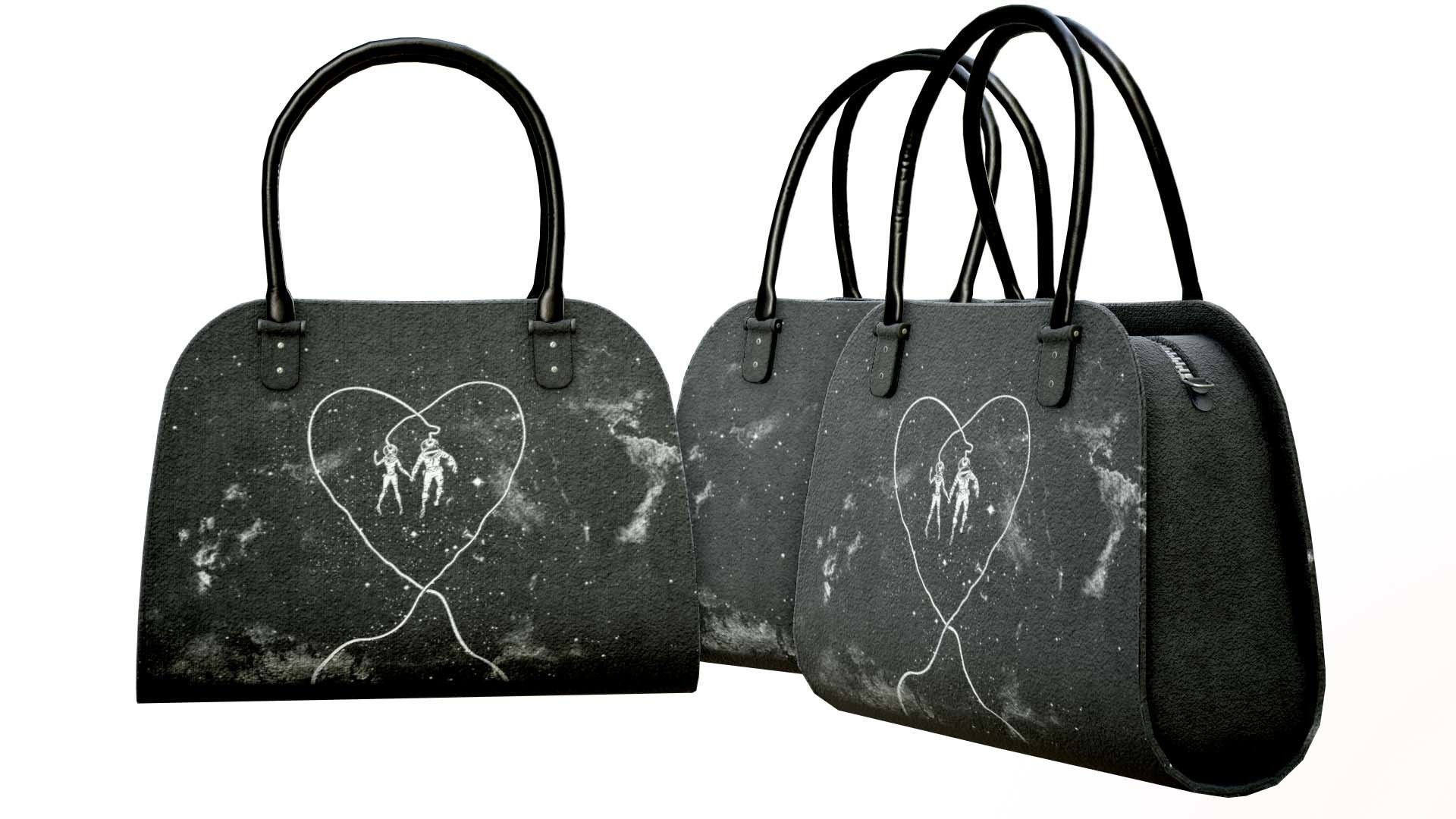 Woman Handbag Low-poly 3D model_2